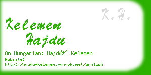 kelemen hajdu business card